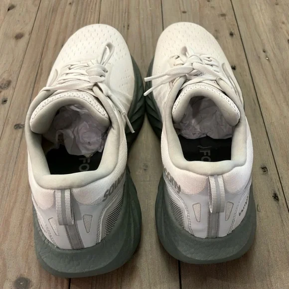 Saucony Triumph 22 Men's 11.5 Moon White and Gray Running Shoes - Picture 6 of 7